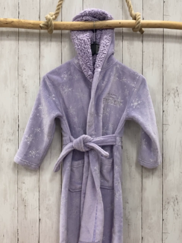   Bademantel  Gr. 122  lavendel Plüsch Kristalle Frozen 
