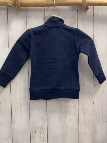 neu Kanz  Sweatjacke  Gr. 86  blau Schrift Bauchtasche grauer Bund 