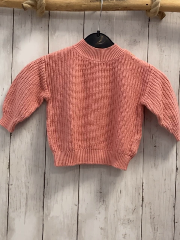 H&M Pullover  Gr. 68  heller korallenton Rippen Strick 