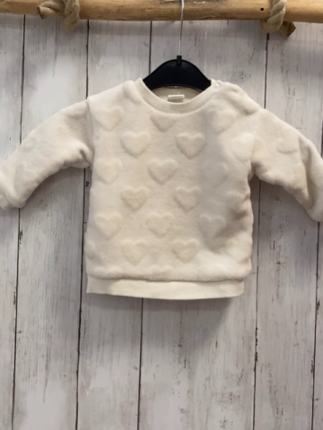 H&M Pullover  Gr. 68  weiß Plüsch 
