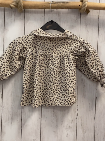 H&M Bluse  Gr. 74  weiß Kord Blumen 