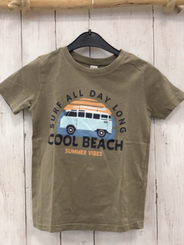 Dopodopo T-Shirt  Gr. 116  sand Camper Schrift 