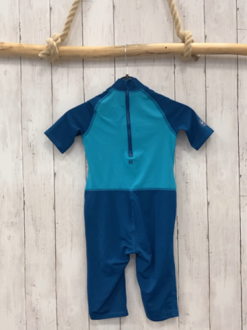 Decathlon  UV-Schutzoverall  Gr. 110  türkis blau Palmen Leopard