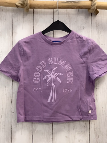 Okaidi  T-Shirt  Gr. 122  lavendel Palme Schrift 