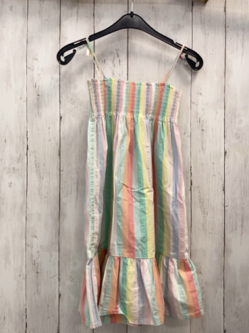 H&M  Kleid  Gr. 122  bunte Streifen gesmoktes Oberteil 