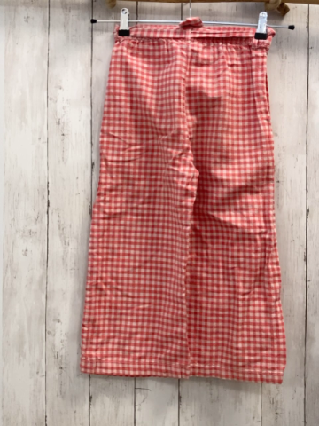Vertbaudet  Hose  Gr. 134  rot weiß kariert mit Gürtel