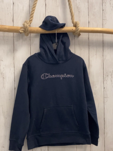 Champion Pullover Gr. 134  blau Kapuze weiße Schrift