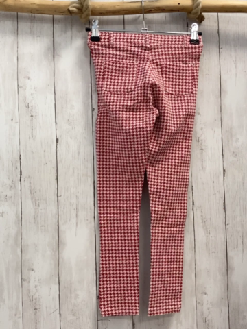 Dopodopo Jeggings  Gr. 128  weinrot rosa Druck 