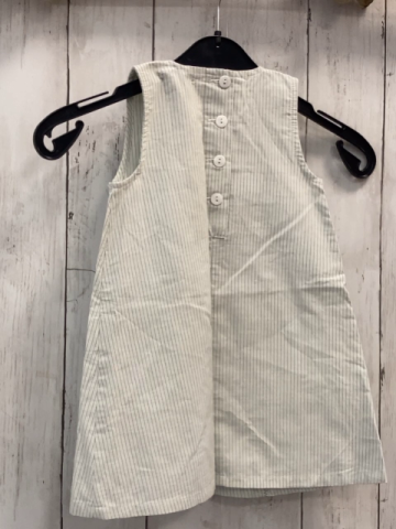 neu Lana  Kleid  Gr. 74  weiß grau mint Streifen Tasche graue Nähte NP 41 € 