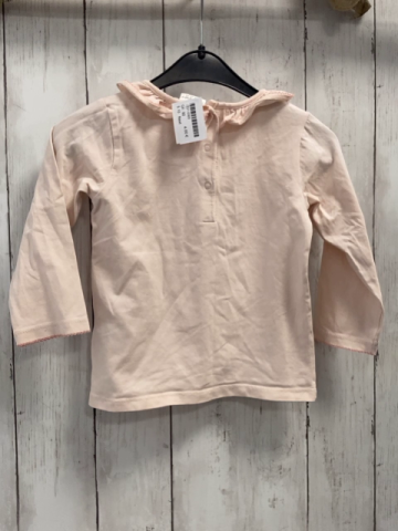 Next  Langarmshirt  Gr. 92  rosa Kragen pink umhäkelt Hasen Blumen 
