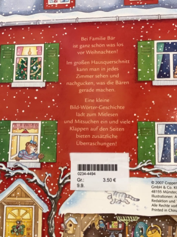  Pappbuch Es weihnachtet sehr bei Familie Bär 