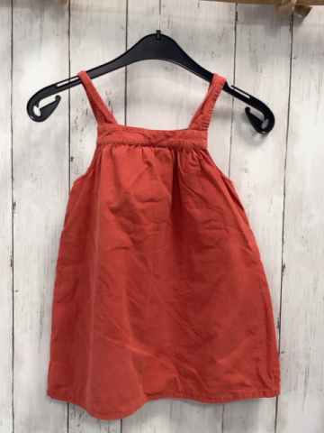   Kleid  Gr. 92  rot Kord Blumen 