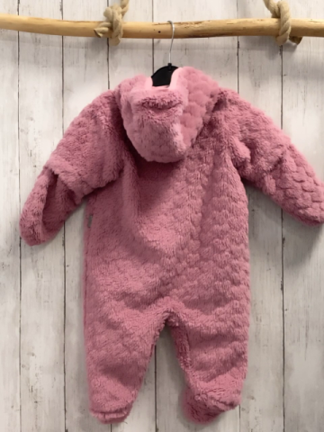 Sterntaler  Plüschoverall Gr. 74  rosa Kapuze mit wegklappbaren Handschuhen 