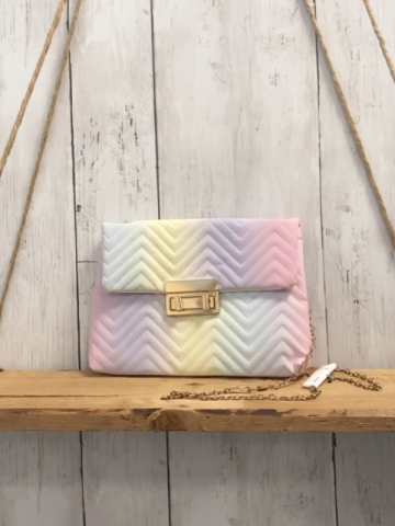  Tasche pastellfarben goldenes Kettchen