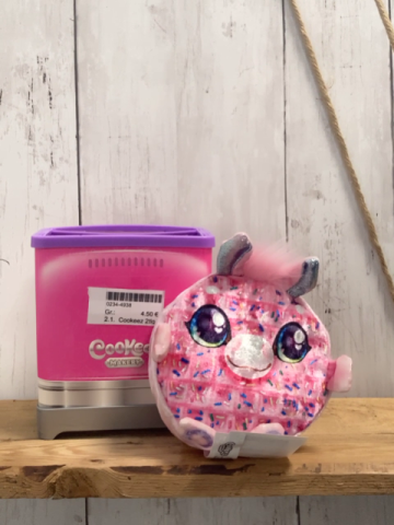 Cookeez 2tlg Plastikspielzeug pink lila Toaster + pink Plüschtier