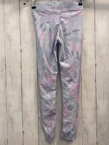 H&M Sportleggings Gr. 140  hellblau pink gemustert