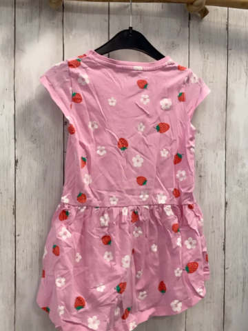 name it Kleid Gr. 104  rosa Erdbeeren Blumen
