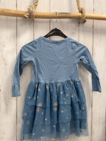 H&M Kleid Gr. 98  blau Tüllrock mit Glitzerflocken Elsa