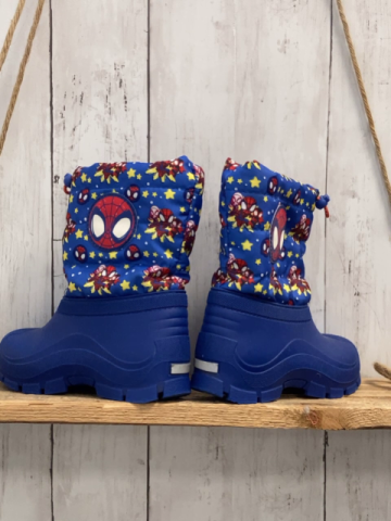   Gummistiefel Gr. 27  blau Spiderman gelbe Sterne gefüttert 