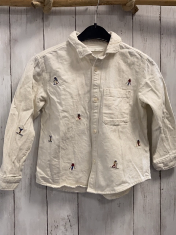 Zara  Hemd  Gr. 110  beige kleine Bilder 