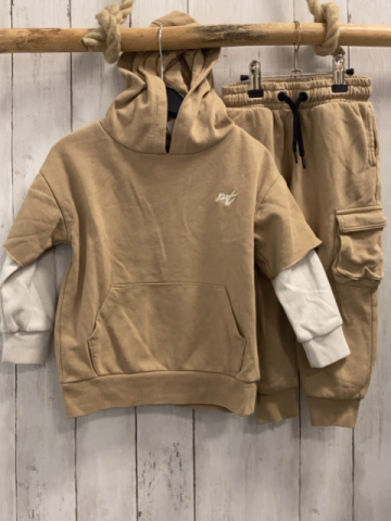 2tlg Next  Pullover + Jogginghose  Gr. 98  sand beige Kapuze 