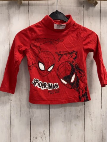  Langarmshirt  Gr. 104  rot Spiderman Rolli
