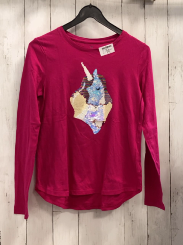 GAP  Langarmshirt  Gr. 158/164  pink Pailetteneinhorn 