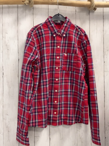 Abercrombie  Hemd  Gr. 158/164  rot blau hellblau weiß gelb kariert 