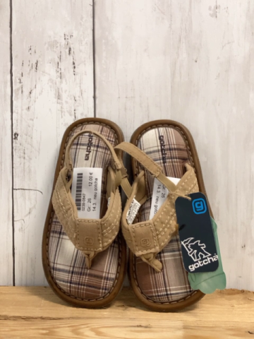 neu gotcha Flip Flops Gr. 26  braun kariert