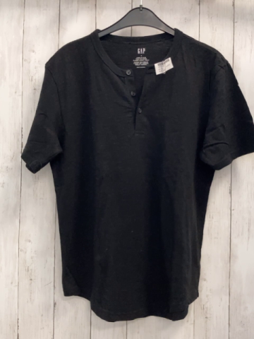 GAP T-Shirt Gr. S  schwarz Knopfleiste 