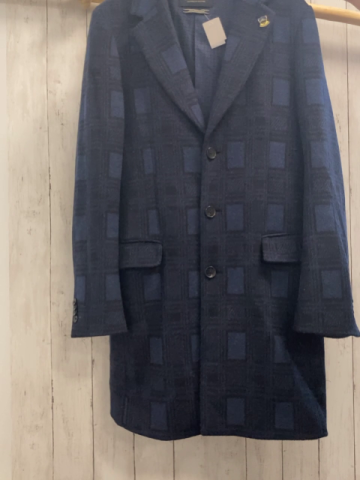 Scotch & Soda  Mantel Gr. S  blau schwarz kariert wolloptik 