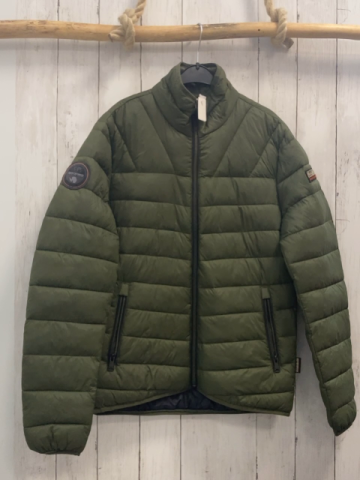 Napapijri  Winterjacke  Gr. 158/164  kiwi schwarzer Bund Aufnäher 