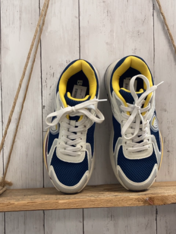 Blauer Schuhe Gr. 40  weiß blau dunkelrot innen gelb (minimale Gebrauchsspuren)