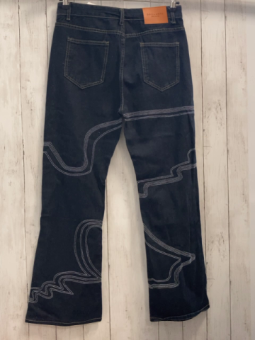 Dsquared Hose Gr. M blau Jeans weiße Ziernähte