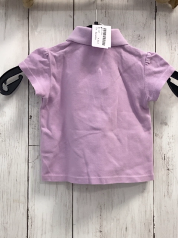 Benetton  T-Shirt  Gr. 62  flieder Polokragen Rüschen an der Knopfleise 