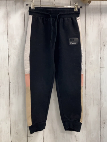 Hummel  Jogginghose  Gr. 116  schwarz beige lachs creme Seitenstreifen 
