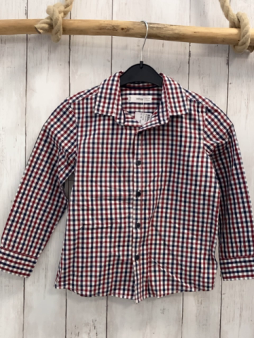 Mango Hemd Gr. 116  blau rot weiß kariert