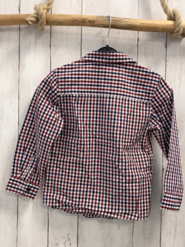 Mango Hemd Gr. 116  blau rot weiß kariert