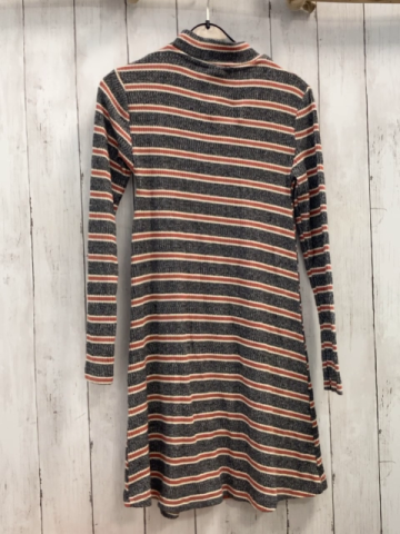 zara Kleid Gr. 152  grau rost weiß gestreift Strick