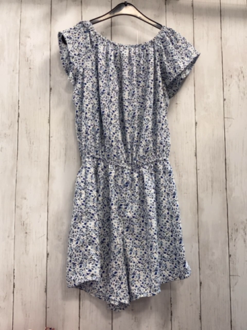Name it  Playsuit Gr. 146/152  weiß blau hellblaue Blumen 