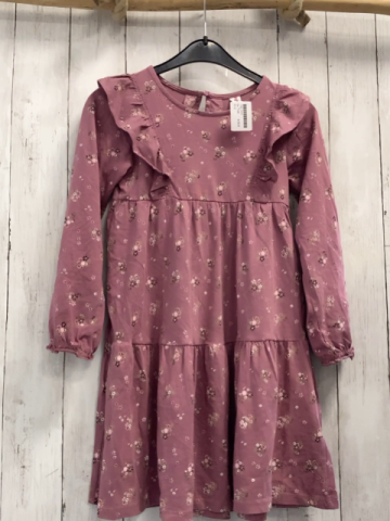   Kleid  Gr. 128  altrosa Rüschen Blumen 