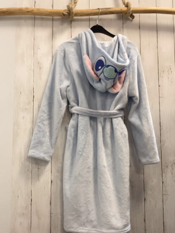 Disney  Bademantel  Gr. 146/152  hellblau Plüsch Kapuze Stitch 