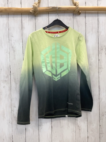 Vingino  Langarmshirt  Gr. 146/152  hellgrün grau hellgrüner Druck 