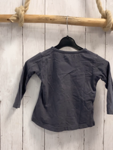 Mango Langarmshirt  Gr. 74  grau Blumen