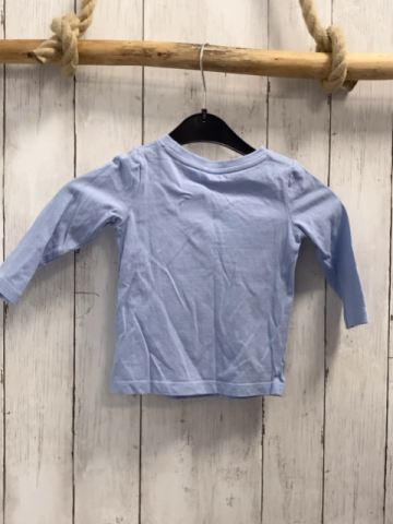 Name it  Langarmshirt  Gr. 80  hellblau Rollschuhe Schrift mit golden Glitzer 