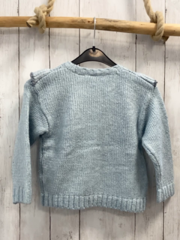 zara Pullover Gr. 110  hellblau Strick Rüsschen 