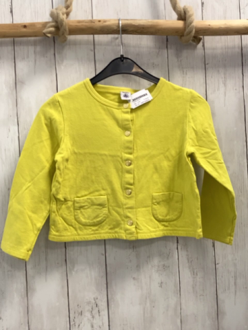 petit bateau Sweatjacke Gr. 110  gelb Lochmuster