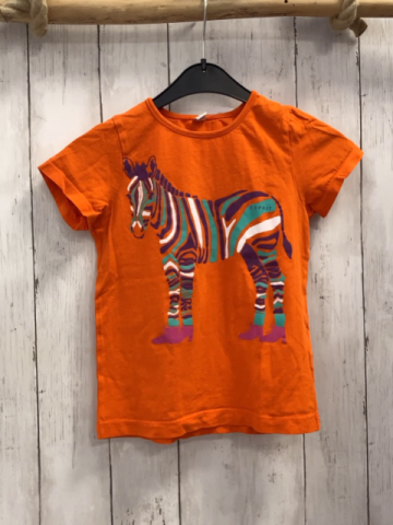 Esprit  T-Shirt  Gr. 116  orange buntes Zebra 