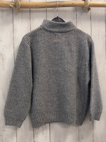 zara pullover Gr. 128  grau Strick Reißverschluss