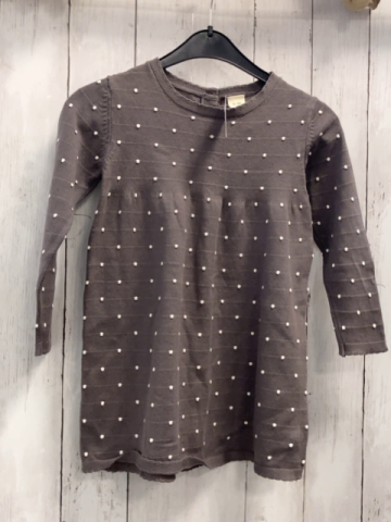 Alana  Kleid  Gr. 104  grau weiße Punkte 
